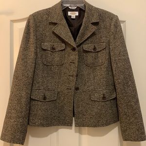 Talbots Brown Woolen Pant Suit 10